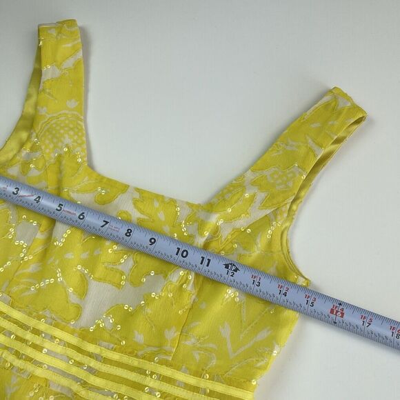 Alice + Olivia 100% Silk Floral Sequin Mini Dress XS Fairy Bow Preppy Party - Picture 6 of 14